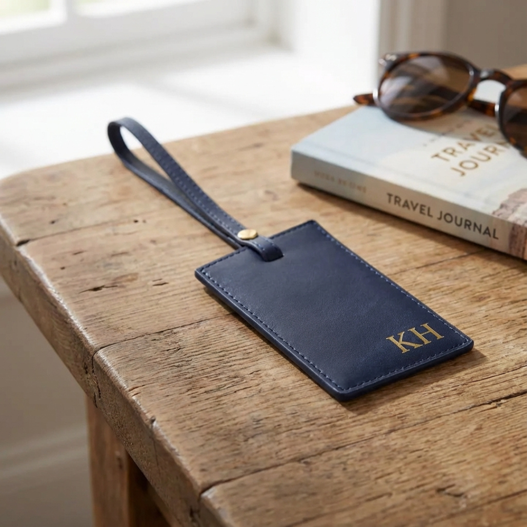 Faux Leather Luggage Tag